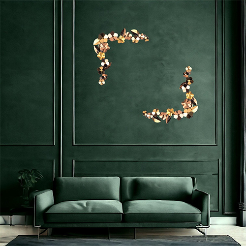 M55 3D Flower Corner - Color: Golden