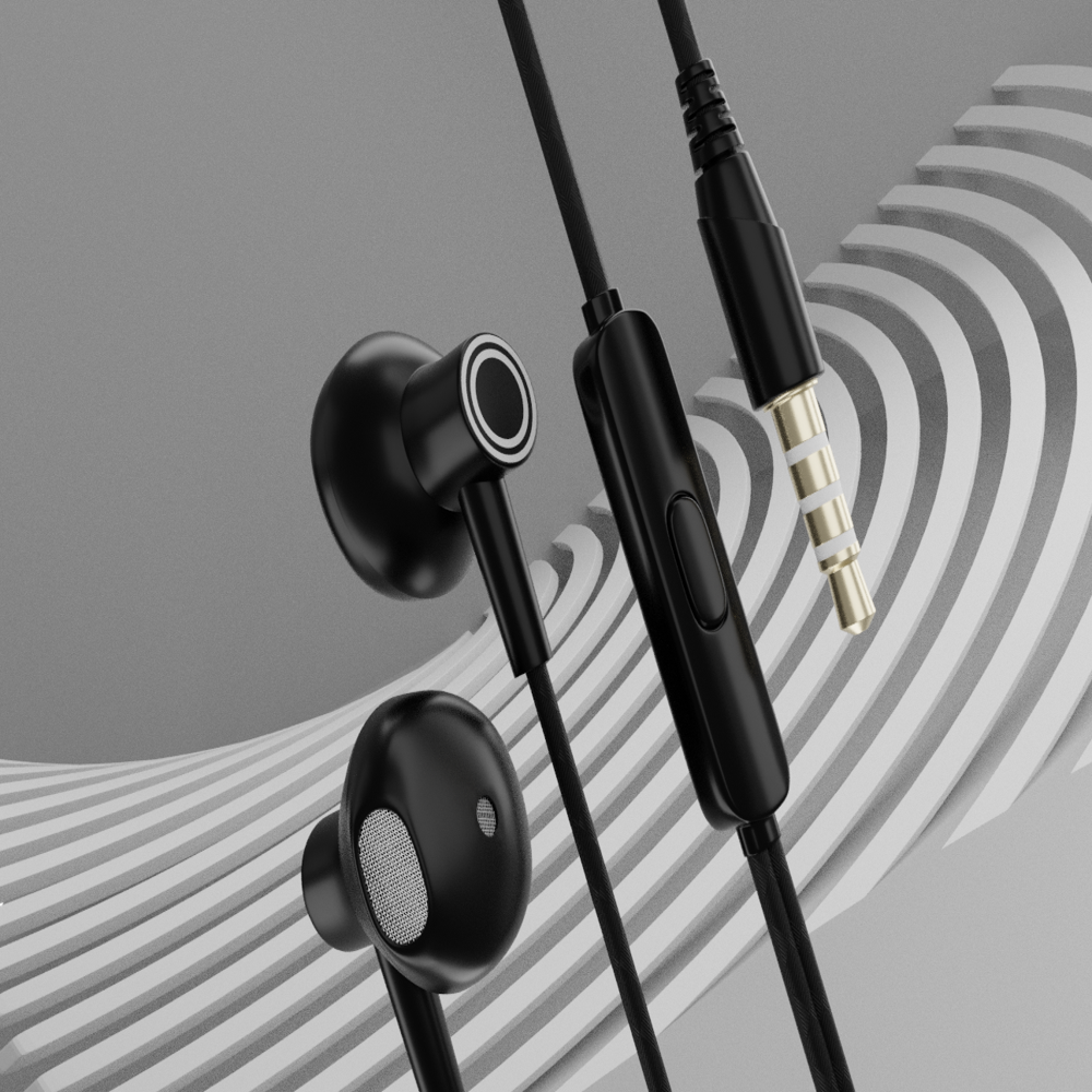 Orbit Wired Earphones - Color: Black