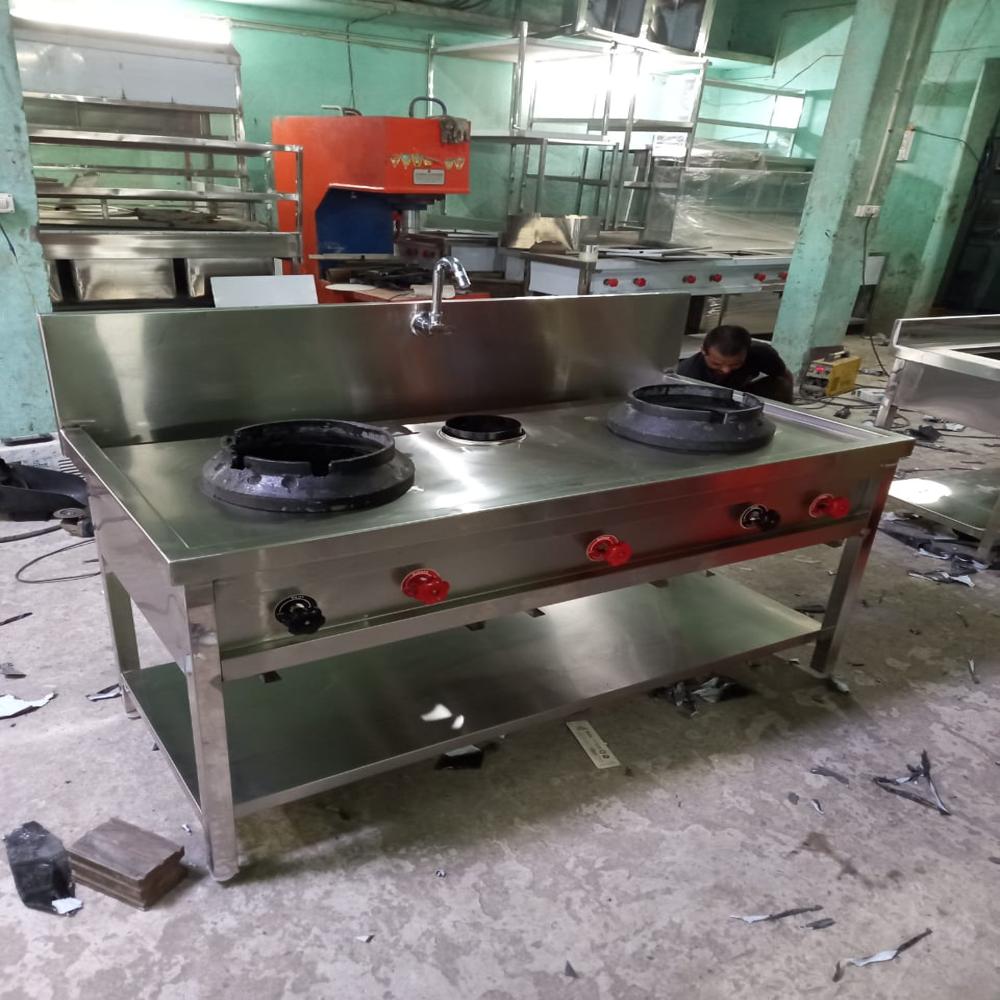 Chinese Cooking Range - Dimension (L*w*h): 60"x30"x30"+16 Inch (In)