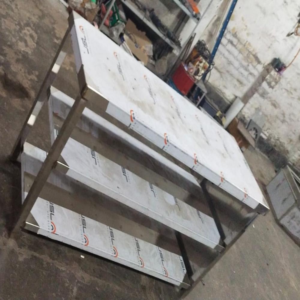 Work Table With 2 Bottom Shelf