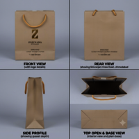 120 Gsm Light Brown Paper Shopping Bag - Max Load: 5 Kilogram (kg)