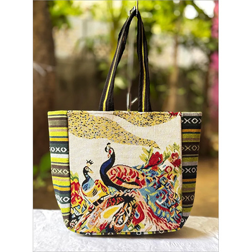 Peacock Design Antique Banjara Tote Bag - Color: Multicolor