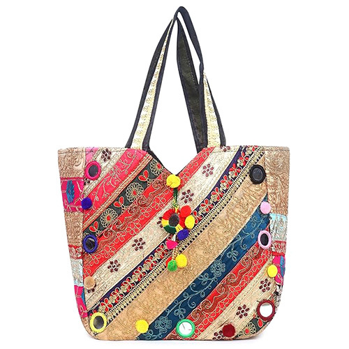 Jari Matka Tote Bag - Color: Multicolor