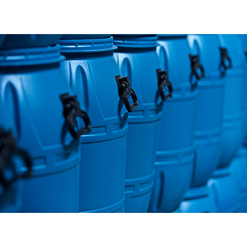 30l Blue Open Top Wide Mouth Barrel Drum - Diameter: 10 Inch (In)