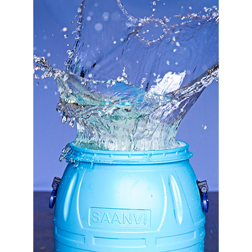 30l Blue Open Top Wide Mouth Barrel Drum - Diameter: 10 Inch (In)