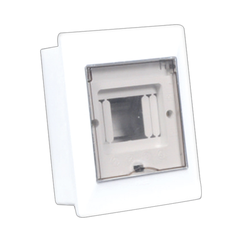 2-4 Way Spn Push Button With Glass Cover Mcb Distribution Box - Color: White