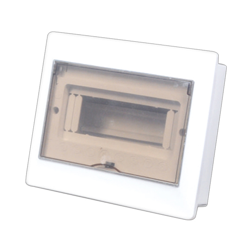 6-8 Way Spn Push Button With Glass Cover Mcb Distribution Box - Color: White
