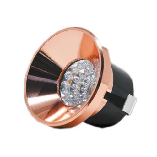 1 Watt Rose Gold Cob Button Light - Material: Plastic