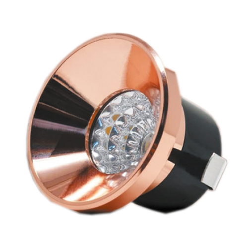 3 Watt Rose Gold Cob Button Light - Material: Plastic