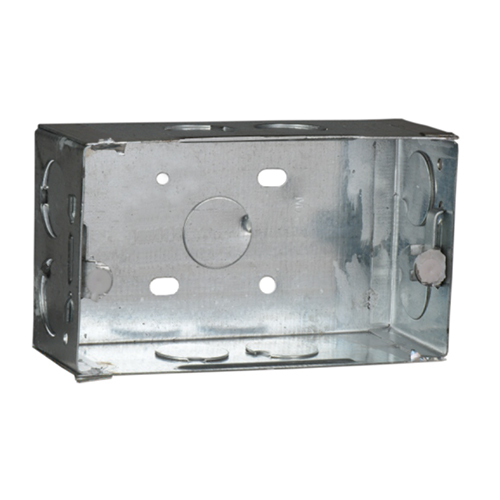 0.6Mm Guage 50Mm Depth Concealed Metal Box - Color: Silver