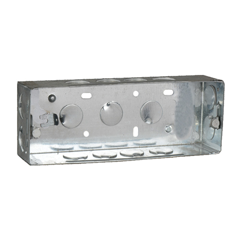 0.8Mm Guage 50Mm Depth Concealed Metal Box - Color: Silver