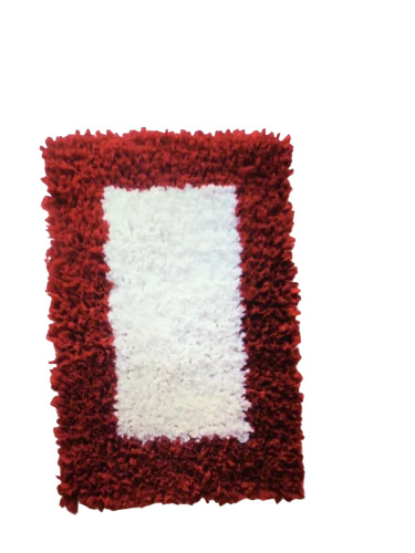 Red And White Floor Door Mat - Color: Multicolor