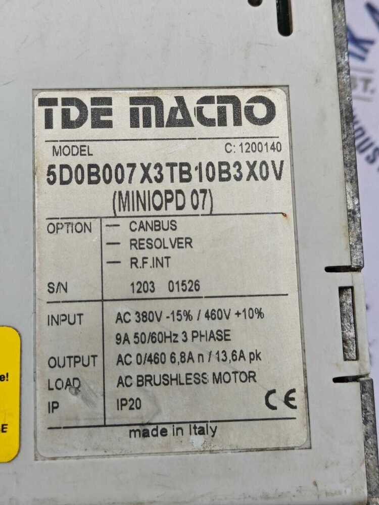 TDE MACNO 5D0B007X3TB10B3X0V