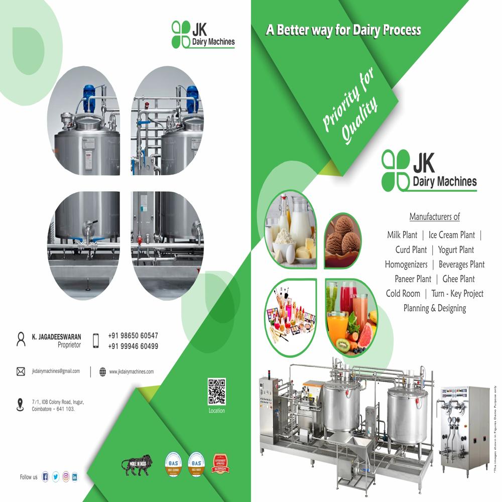 Milk Khoya Making Machine - Capacity: 100-500 Liter/batch Ltr
