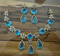 Crystal Charm Necklace Set - Color: Different Available