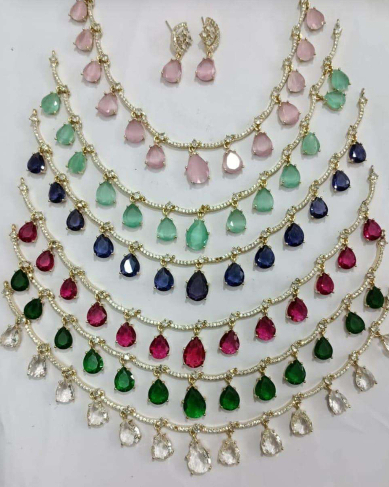 Glitter Charm Necklace Set