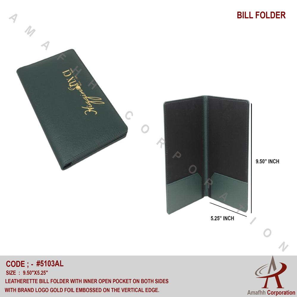 Bill Folder - Color: Green