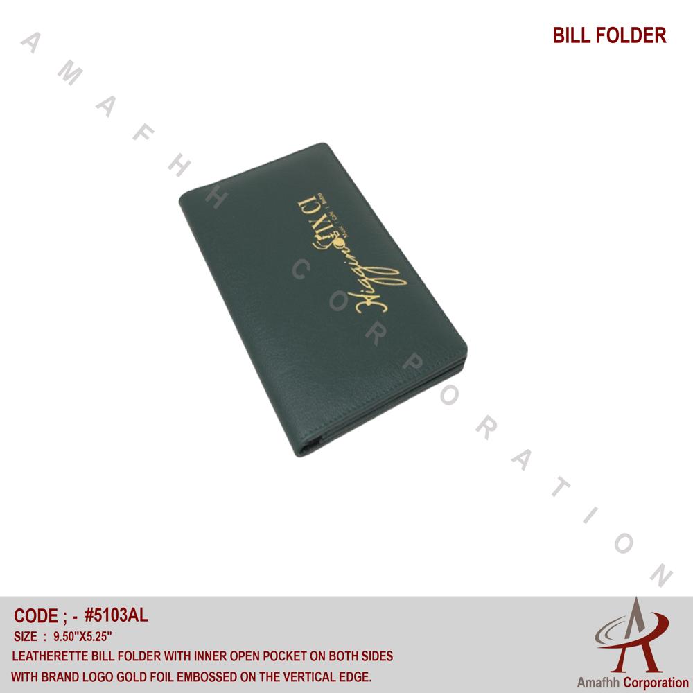 Bill Folder - Color: Green