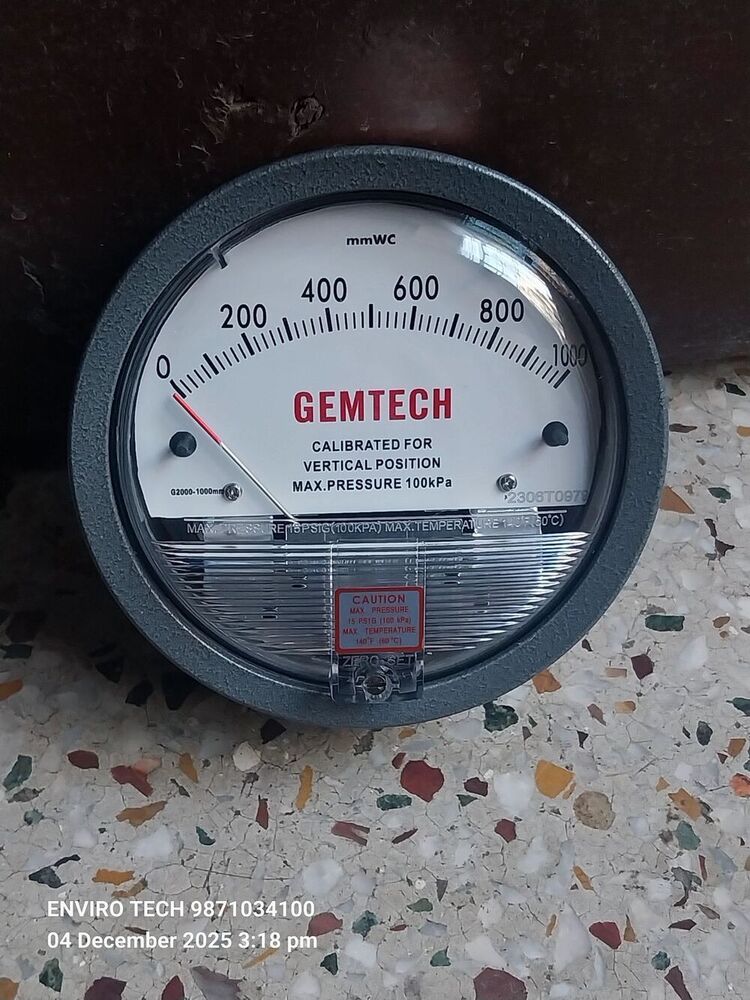 GEMTECH DIFFERENTIAL PRESSURE GAUGE FOR SACHIN INDUSTRIAL AREA SURAT Gujarat