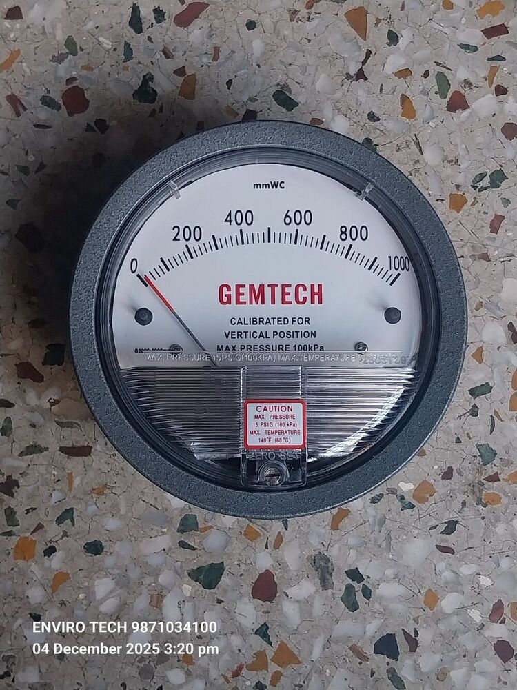 GEMTECH DIFFERENTIAL PRESSURE GAUGE FOR SACHIN INDUSTRIAL AREA SURAT Gujarat