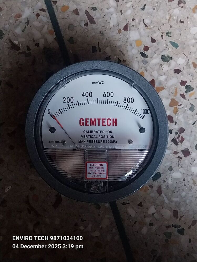 GEMTECH DIFFERENTIAL PRESSURE GAUGE FOR SACHIN INDUSTRIAL AREA SURAT Gujarat