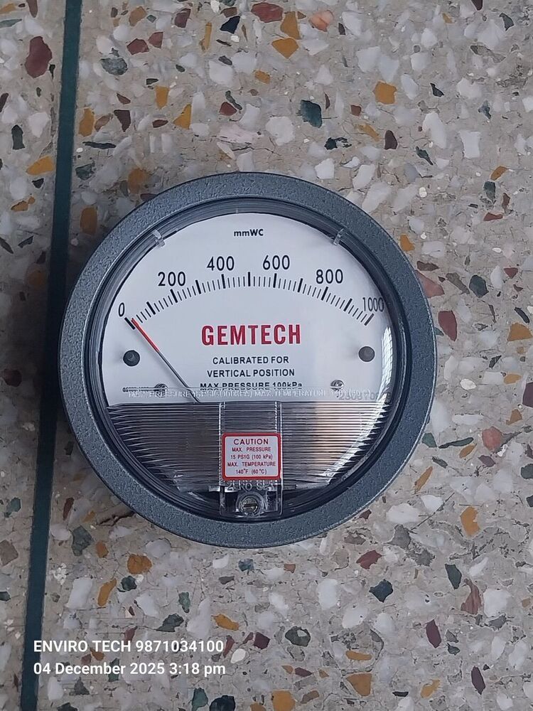 GEMTECH DIFFERENTIAL PRESSURE GAUGE FOR SACHIN INDUSTRIAL AREA SURAT Gujarat