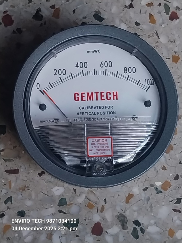 GEMTECH DIFFERENTIAL PRESSURE GAUGE IN Daultabad Industrial Area Gurgaon Haryana