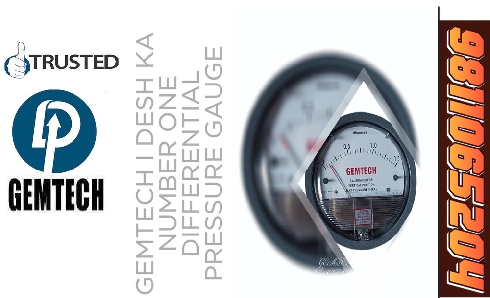 GEMTECH I DIFFERENTIAL PRESSURE GAUGE For Basai Industrial Area Gurgaon