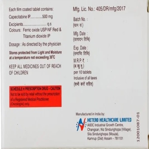 Capetero 500 Mg Tablet - Recommended For: Doctor