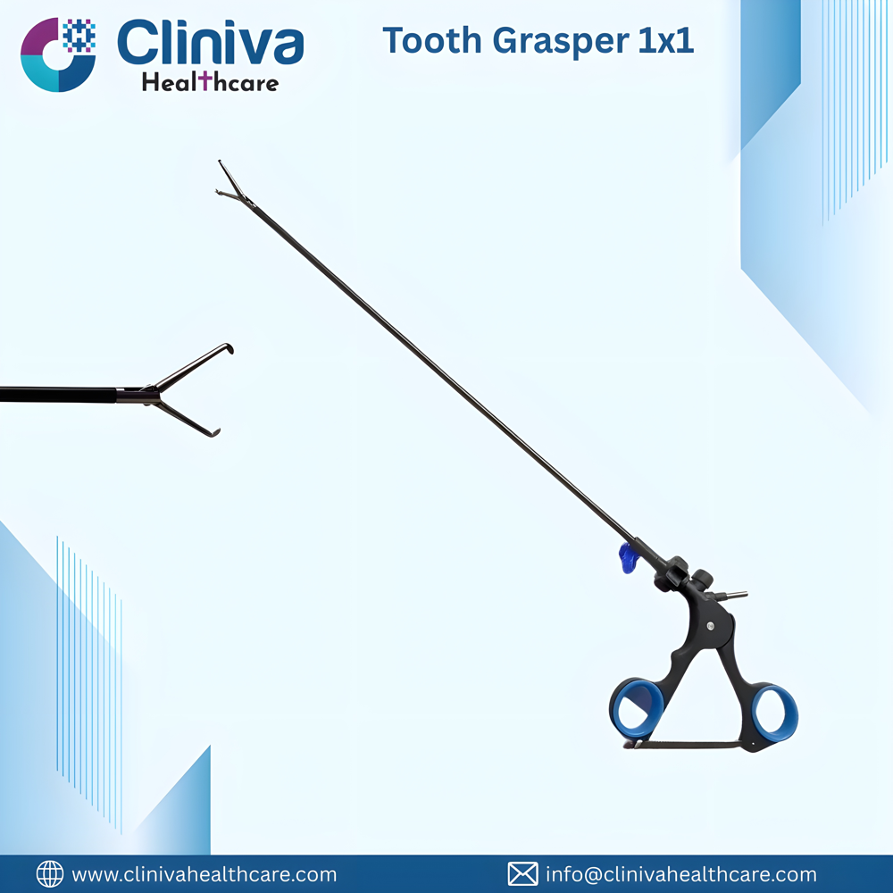 Laparoscopic Tooth Grasper 1x1 5mmx330mm - Application: Hospital