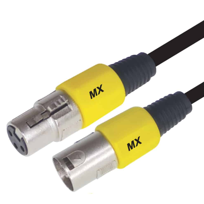 Mx 3 Pin Mic Xlr Male To 3Pin Xlr Female Cord 1.5 Mtr. (Mx-3741) - Conductor Material: Brass