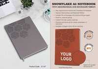 Snowflake A5 Notebook With Memorandum And Bookmark Ribbon - Feature: Good Quality