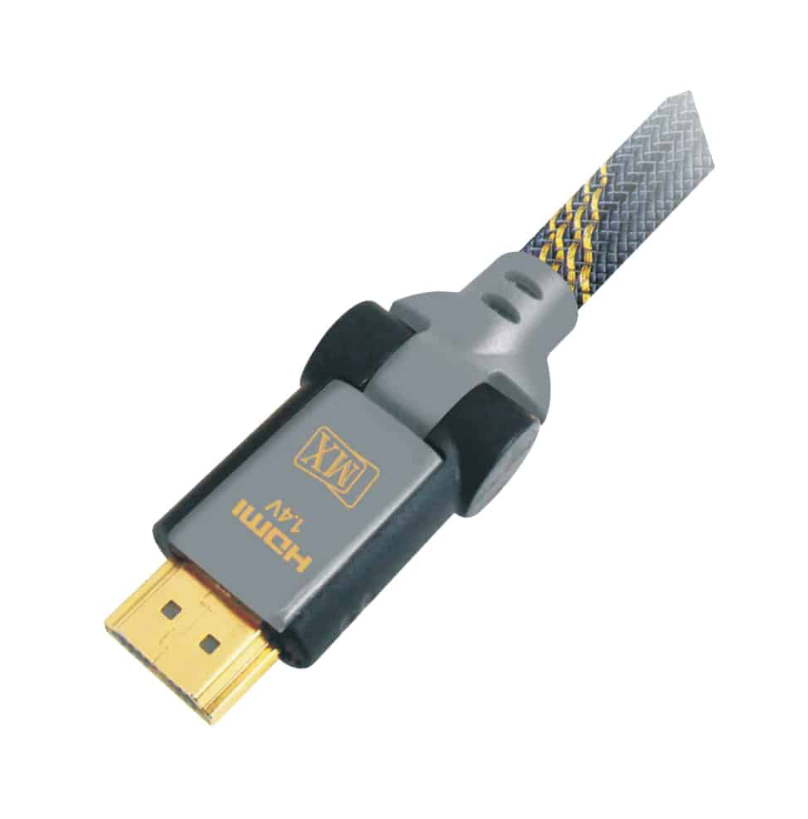 Mx Hdmi Male To Hdmi Male Cord 1.4 Version Rotatable 180 5 Meters - Color: Black
