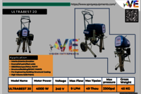 AIRLESS PUTTY SPRAY MACHINE ULTRABEST 20