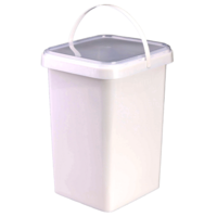 4000 Ml Square Container Plain - Color: White