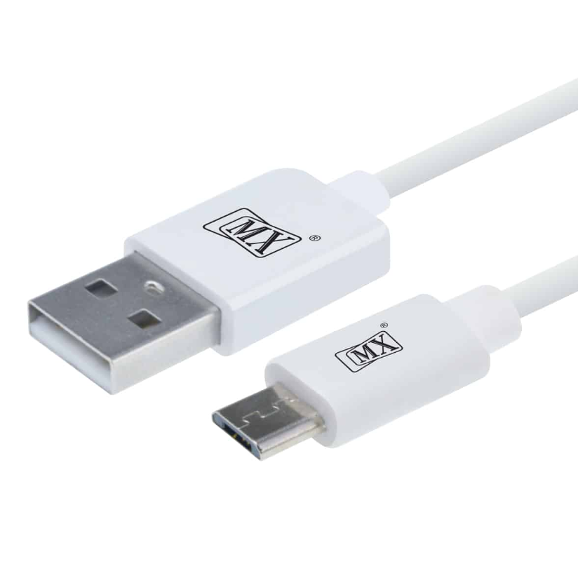 Mx Usb A 2.0 To Micro Usb B Cord 3 Mtr - Color: White