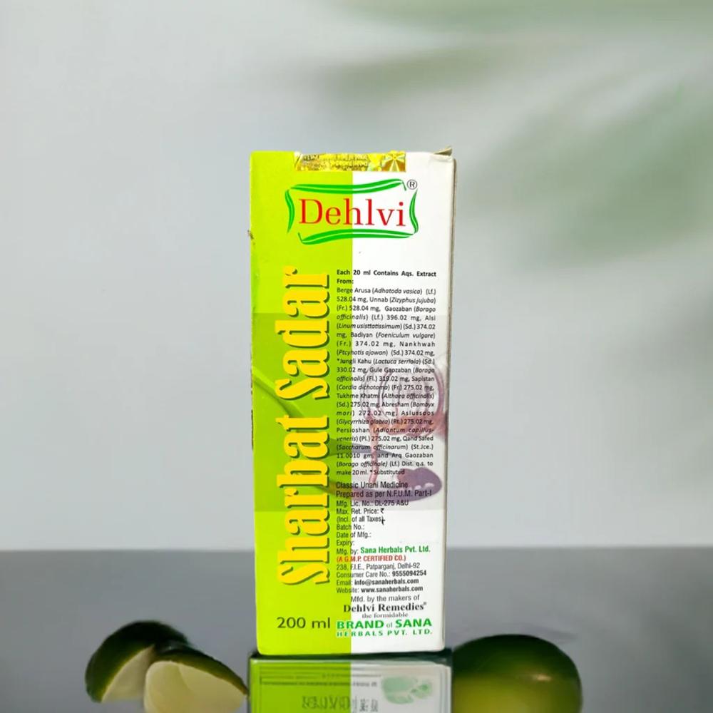 Dehlvi Sharbat Sadar 200ml - Age Group: For Adults