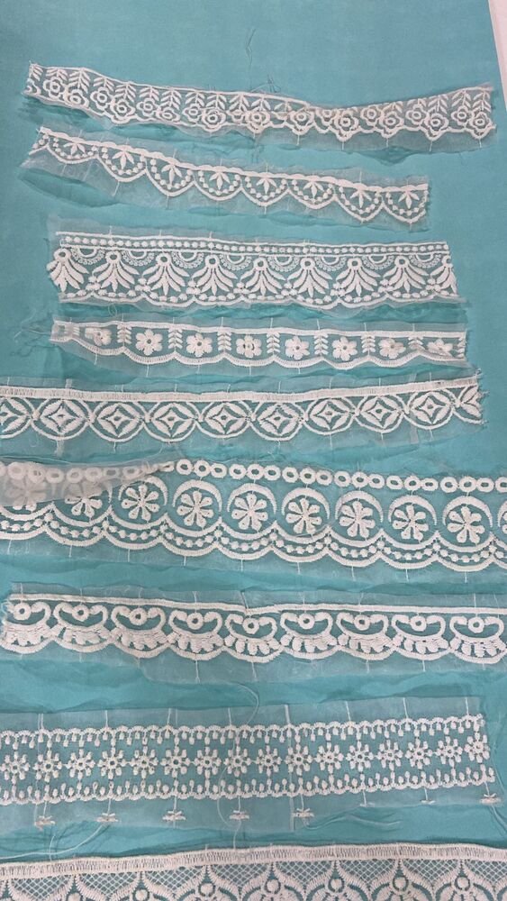 Schifli Embroidery On Tissue