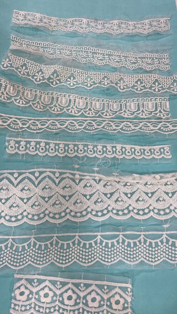 Schifli Embroidery On Tissue