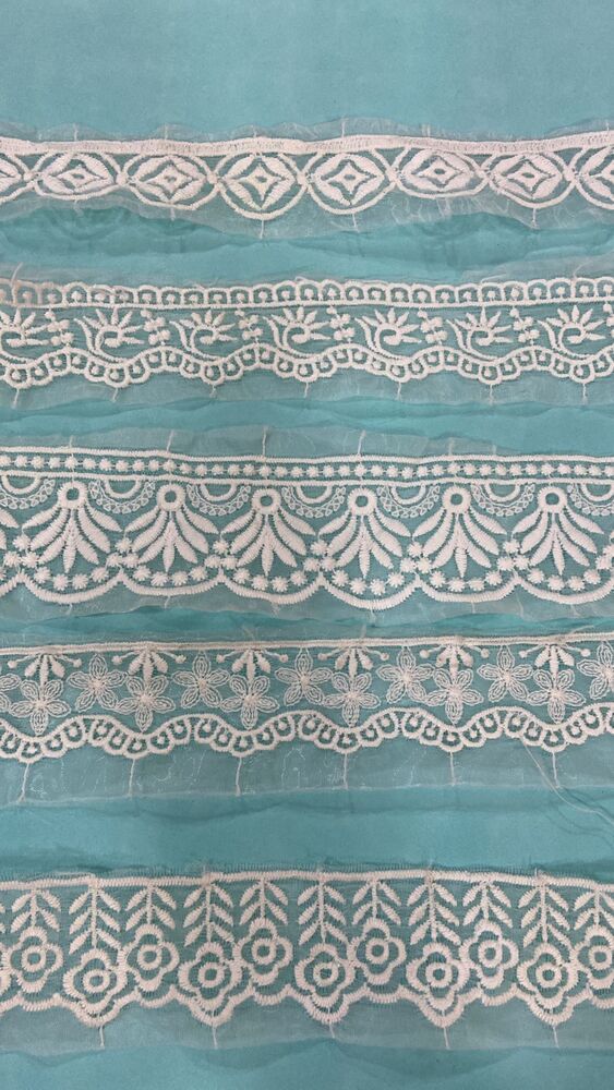 Schifli Embroidery On Tissue