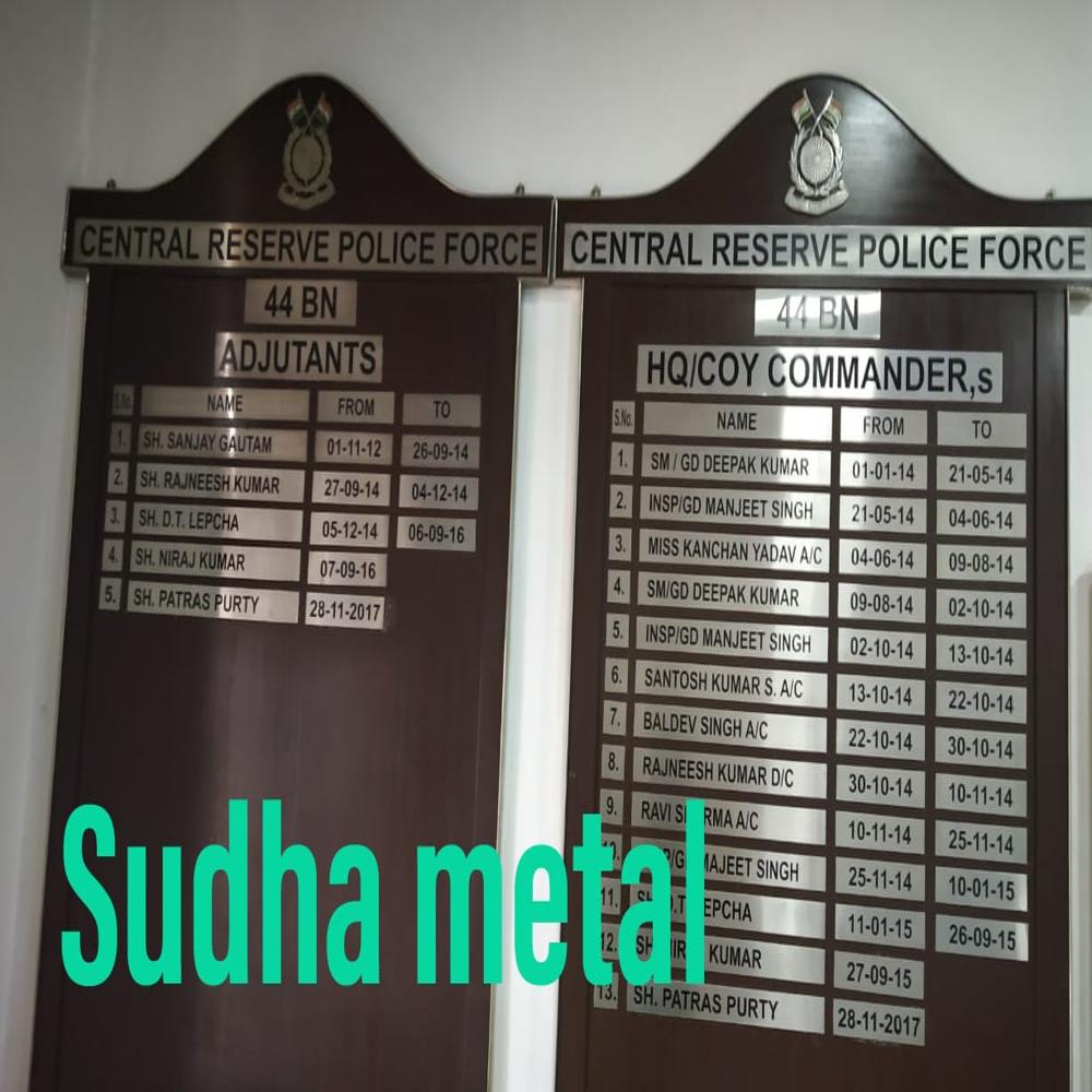 Acrylic Board with Nameplate and frame