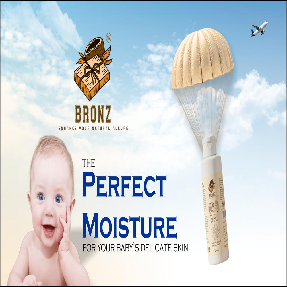 BRONZ Baby Body Lotion Enrich With Calamine, Aloevera And Vitamin E 0 Months For Baby's Delicate Skin 100ml