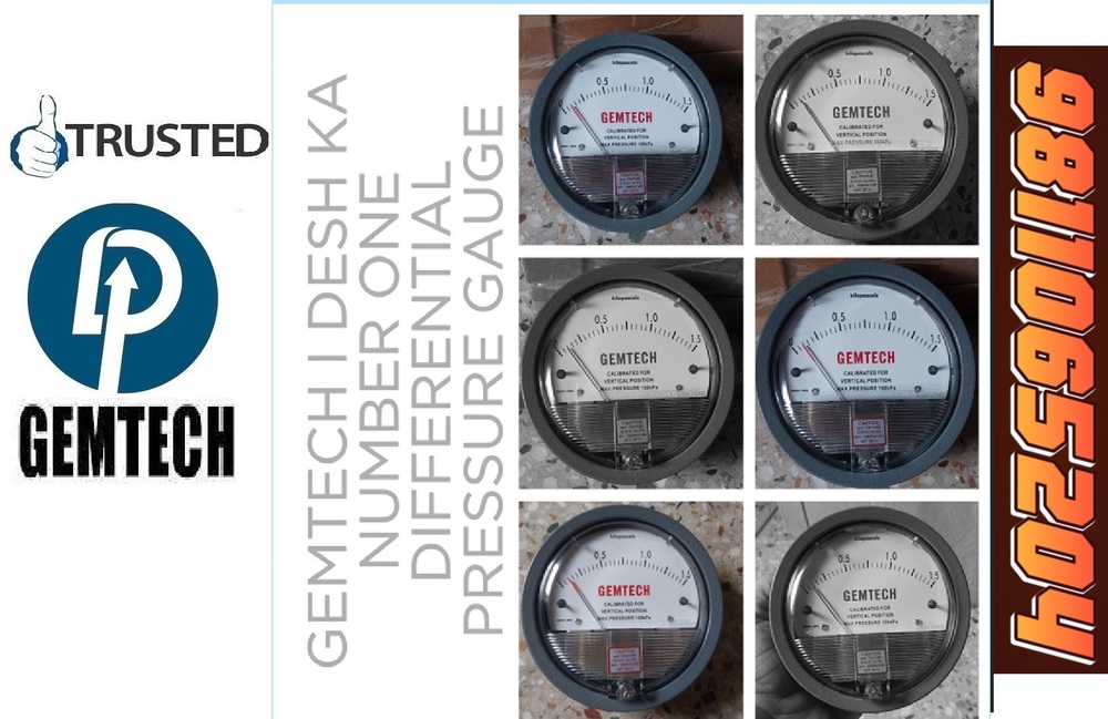 GEMTECH - DIFFERENTIAL PRESSURE Gauge Automatic Vertical Rice Whitener Machine