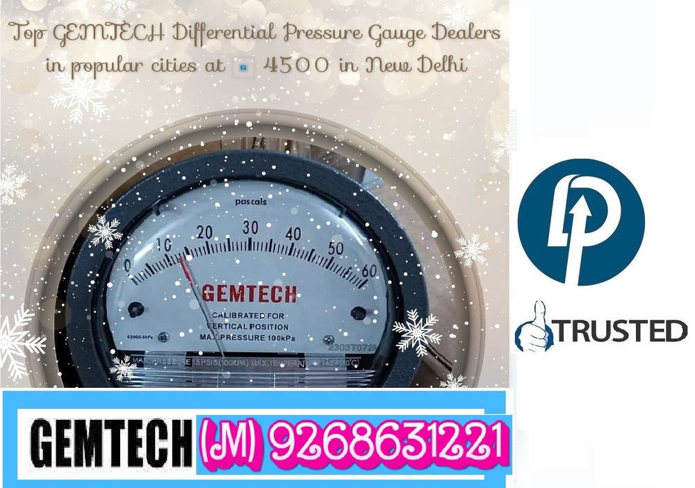 GEMTECH - DIFFERENTIAL PRESSURE GAUGE Nr. Industrial Model Township Manesar