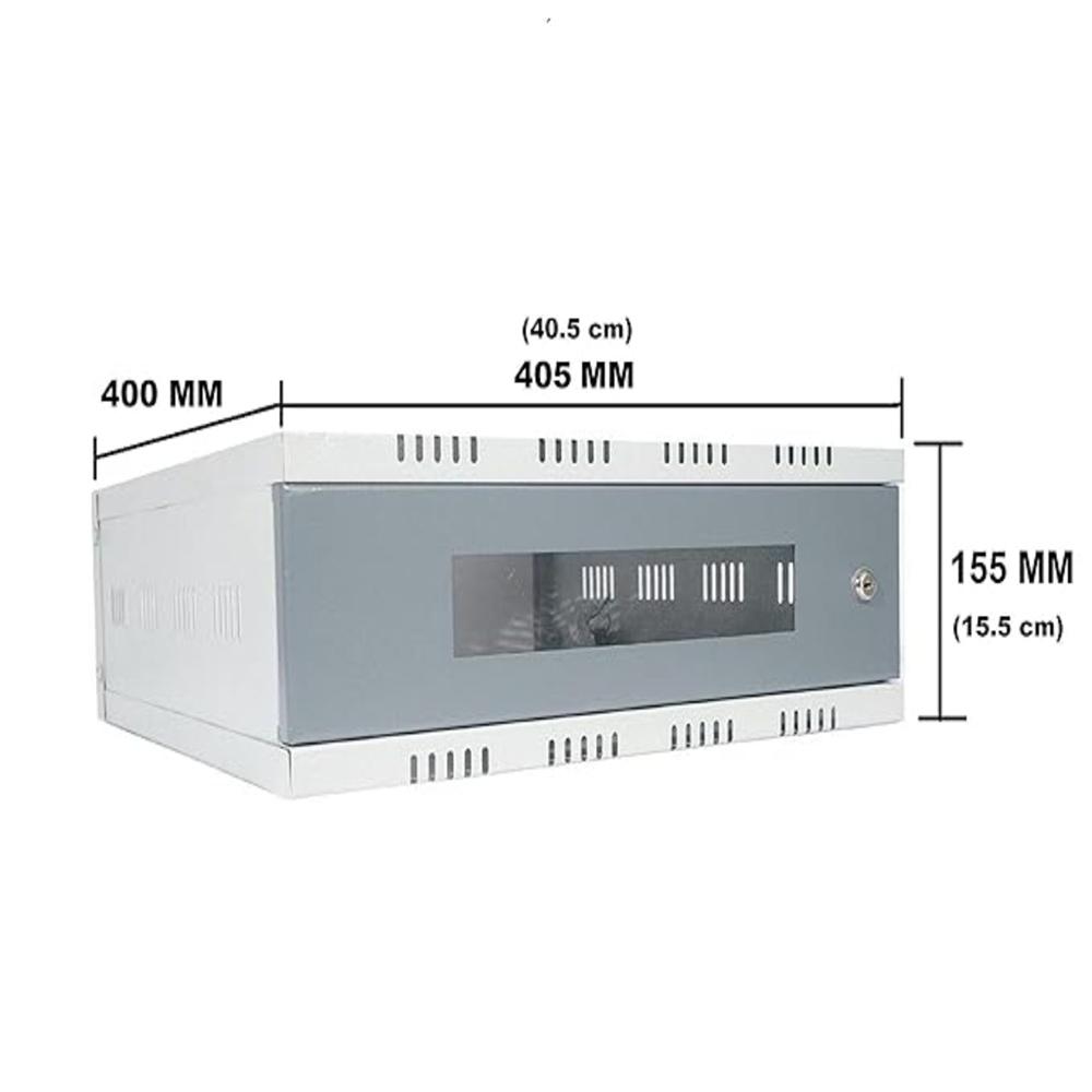 Cctv Dvr Metal Rack 2u Wall Mount - Color: Grey