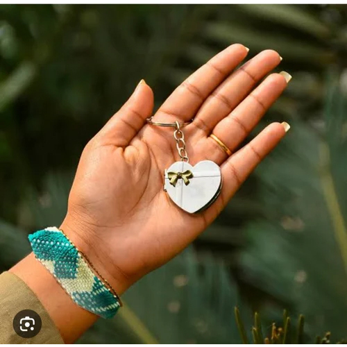 Photo Frame Keychain - Color: Golden