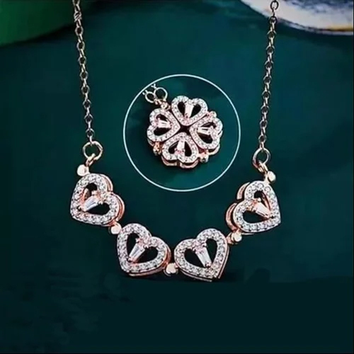 Four Heart Magnetic Necklace