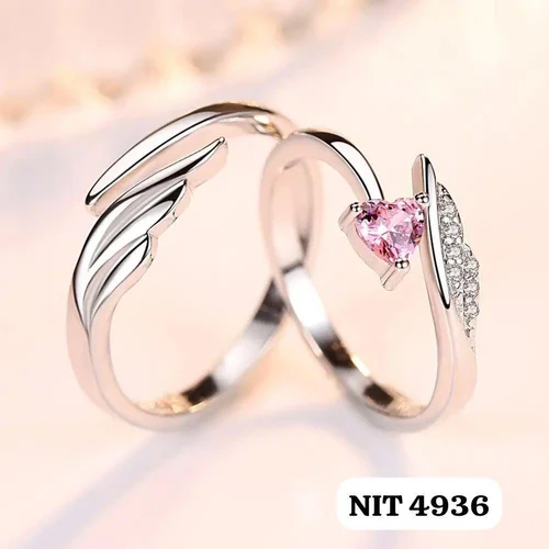 Couple Adjustable Ring Set With Red Box