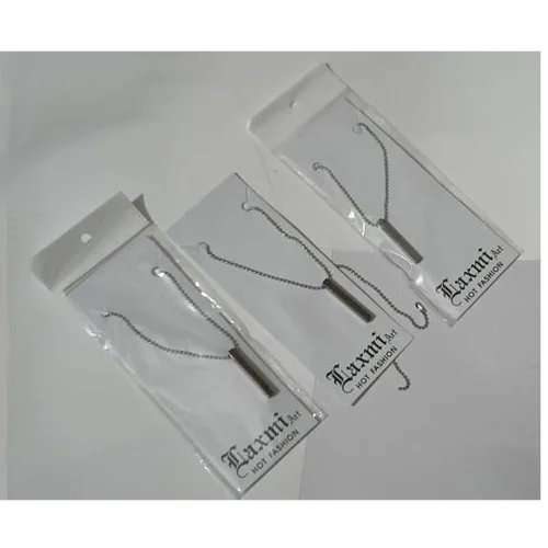 Silver Stainless Steel Stick Pendant