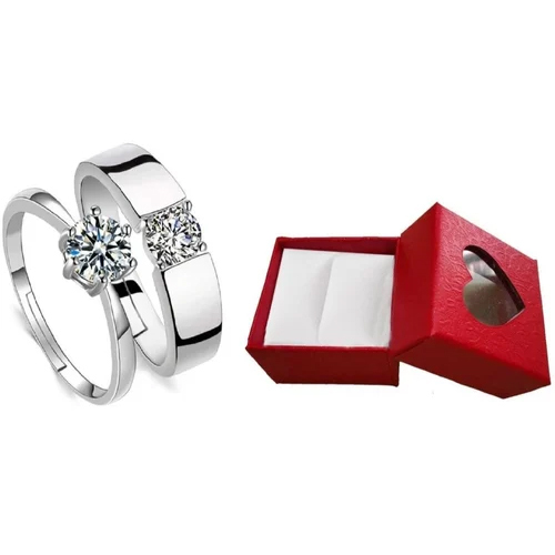Adjustable Couple Rings - Color: Silver